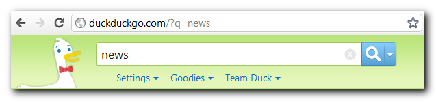 Duck Duck Go search results
